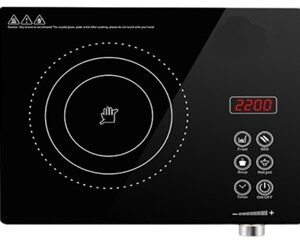2200 Watt Infrared Cooktop with Crystal Glass & Touch Panel